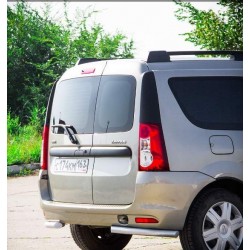 Защита заднего бампера угловая Ø51мм (ППК, ИСКРА-серебристый) LADA Largus 2012-, Largus Cross 2015-