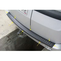 Накладка на задний бампер (АБС) Лада Ларгус | LADA Largus с 2012 г.в.