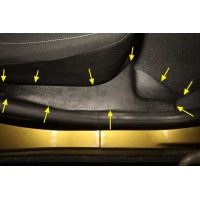 Накладки на ковролин задние 2 шт. (АБС) Renault Sandero | Stepway с 2014 г.в