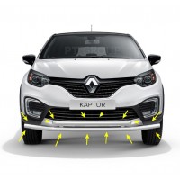 Защита переднего бампера двойная Ø63/63 мм (НПС) на Renault KAPTUR с 2016