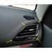 Облицовки дефлекторов боковых воздуховодов (Черный глянец - 2 шт.)  (вместо родных) для Лада Веста - все модели | Lada Vesta
