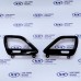 Облицовки дефлекторов боковых воздуховодов (Черный глянец - 2 шт.)  (вместо родных) для Лада Веста - все модели | Lada Vesta