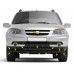 Защита переднего бампера двойная Ø63/51 мм (ППК - Серебристый) Chevrolet NIVA 2009-20 / LADA Niva Travel 2021-