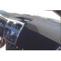 Ворсовая накидка-накладка на панель Рено Логан 2 | Renault Logan 2