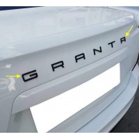 Светоотражающий шильдик-орнамент (эмблема) GRANTA в стиле Porsche (КРАСНЫЙ)