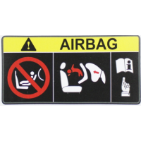 Наклейка «AIRBAG» на противосолнечный козырек (черный фон)