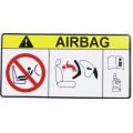 Наклейка «AIRBAG» на противосолнечный козырек (белый фон)
